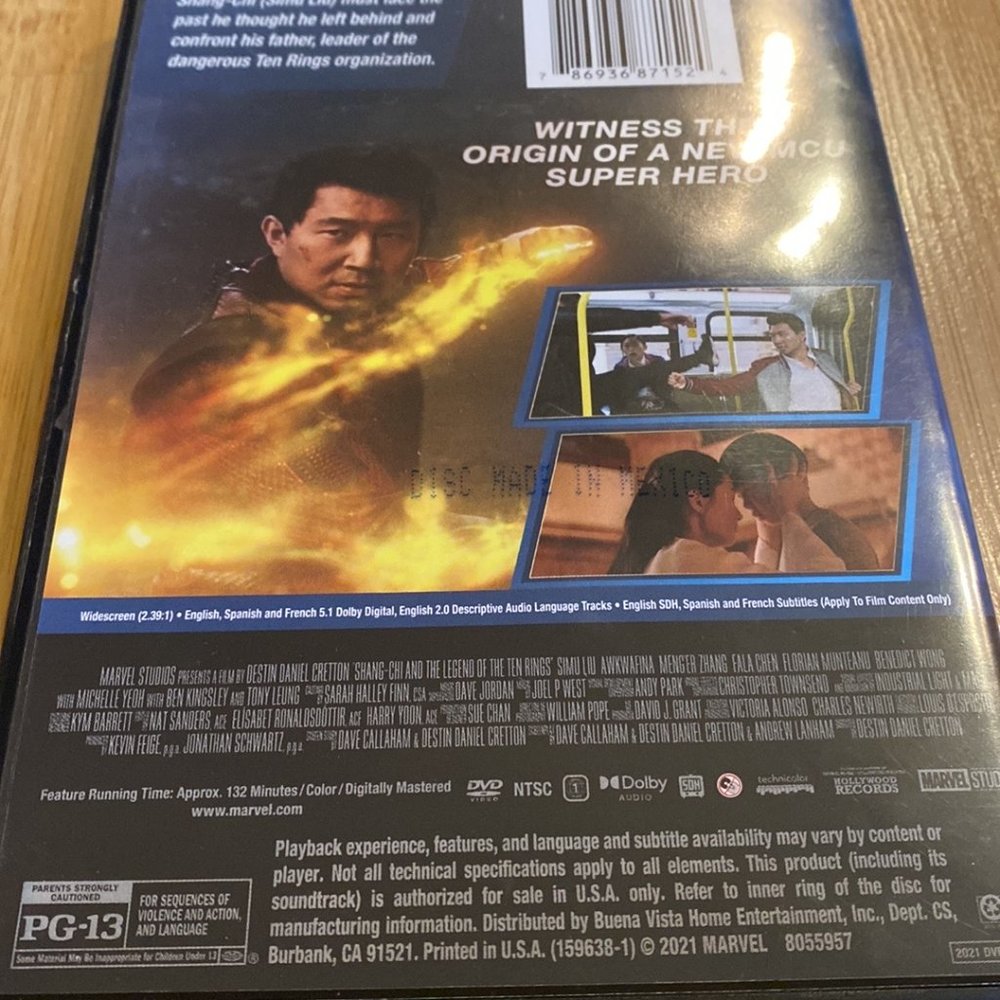 Marvel's “Shang-Chi & The Legend of the Ten Rings” DVD w/Simu Liu & Awkwafina - Picture 4 of 5